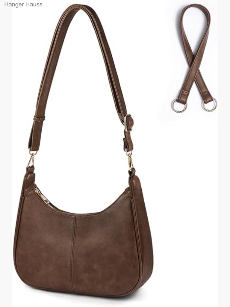 Soft Leather Hobo Crossbody Bag With Adjustable Strap